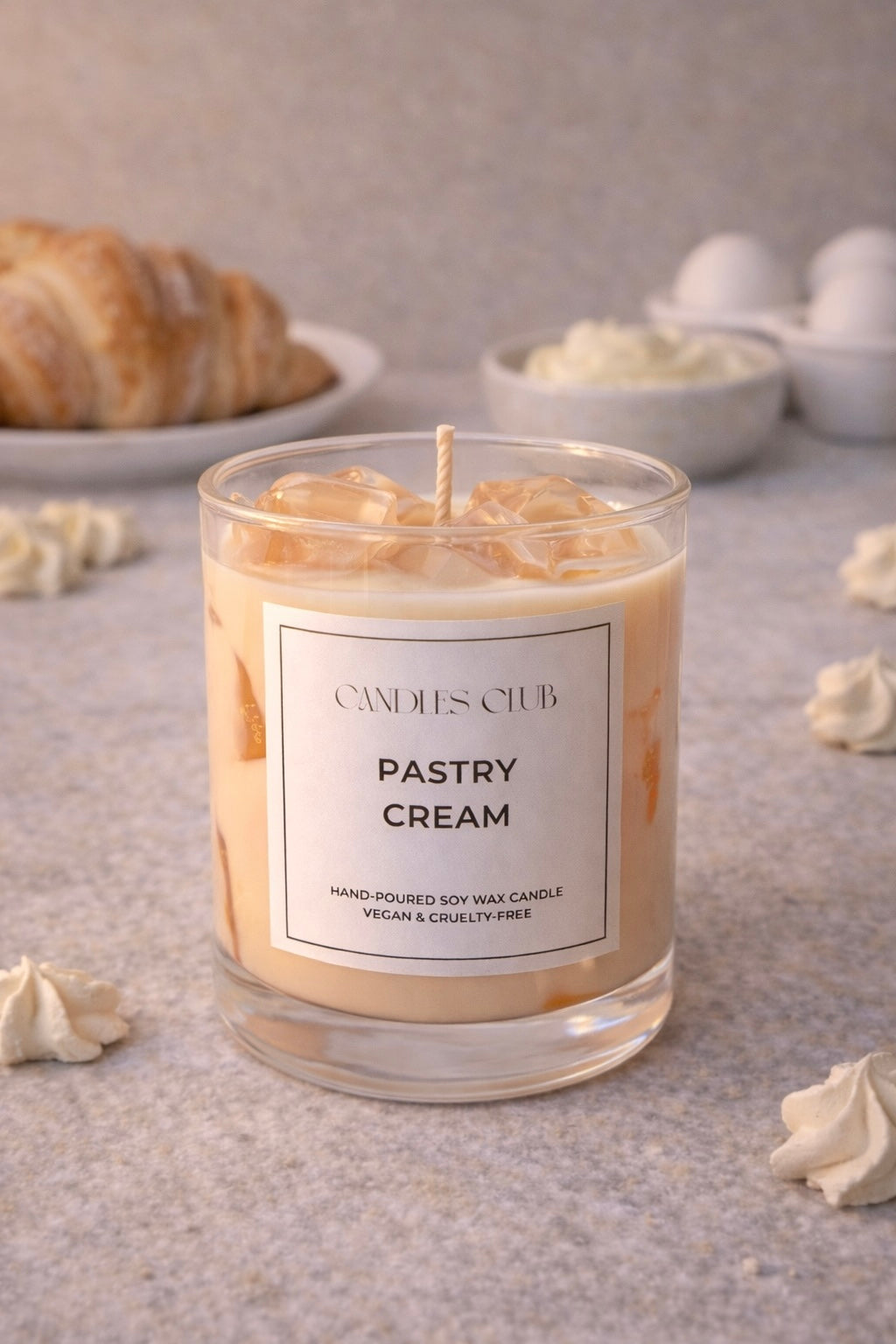 CREME PATISSIERE - Bougie en cire de soja & cire gelée