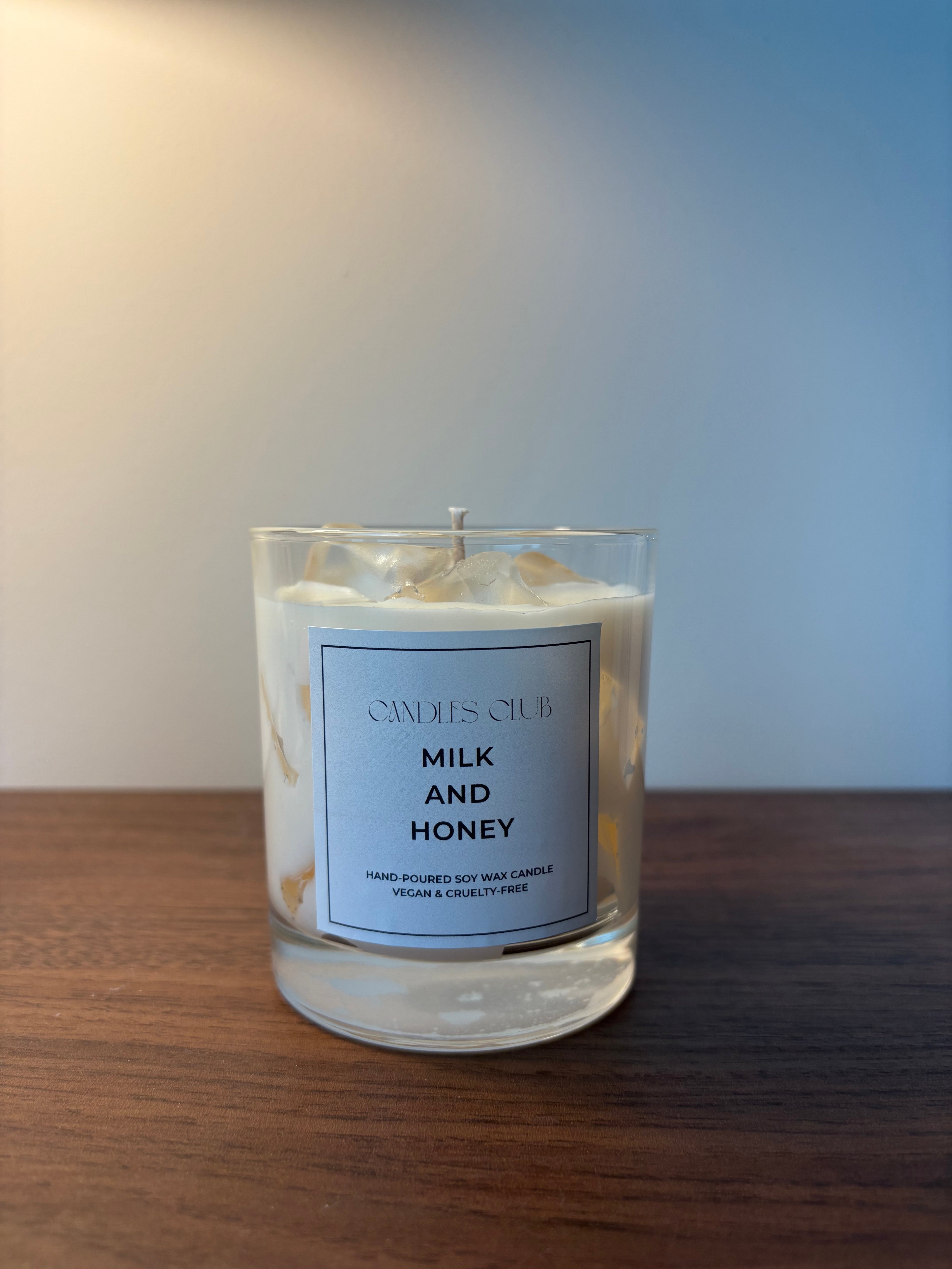MILK & HONEY - Bougie en cire de soja & cire gelée
