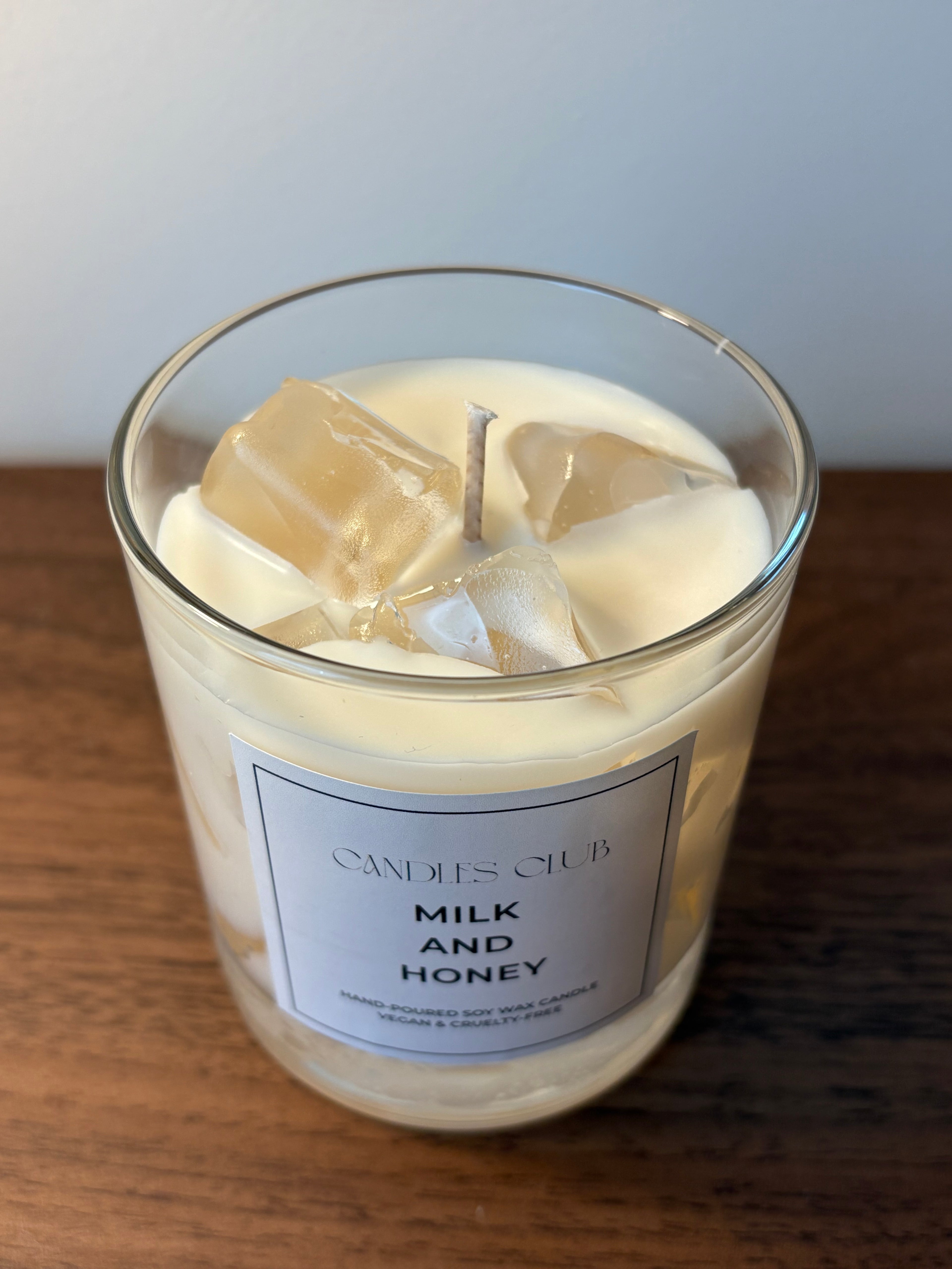 MILK & HONEY - Bougie en cire de soja & cire gelée