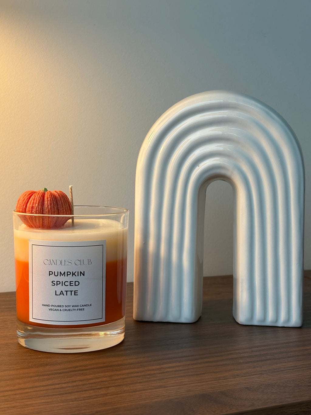 PUMPKIN SPICED LATTE - Bougie en cire de soja & cire gelée