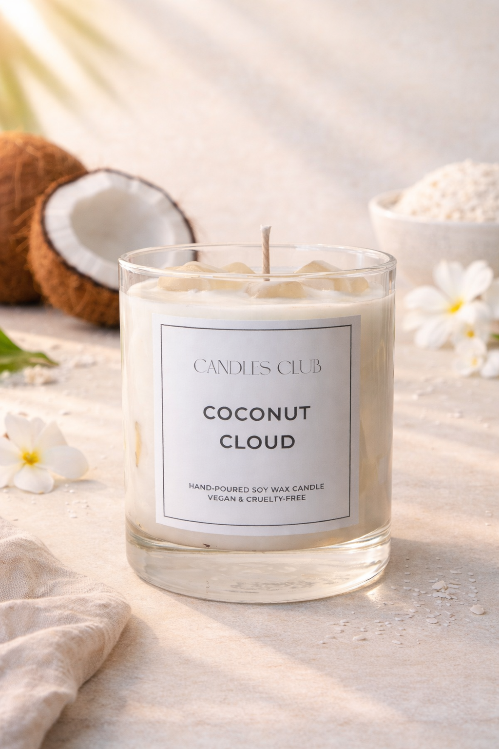 COCONUT CLOUD - Bougie en cire de soja & cire gelée