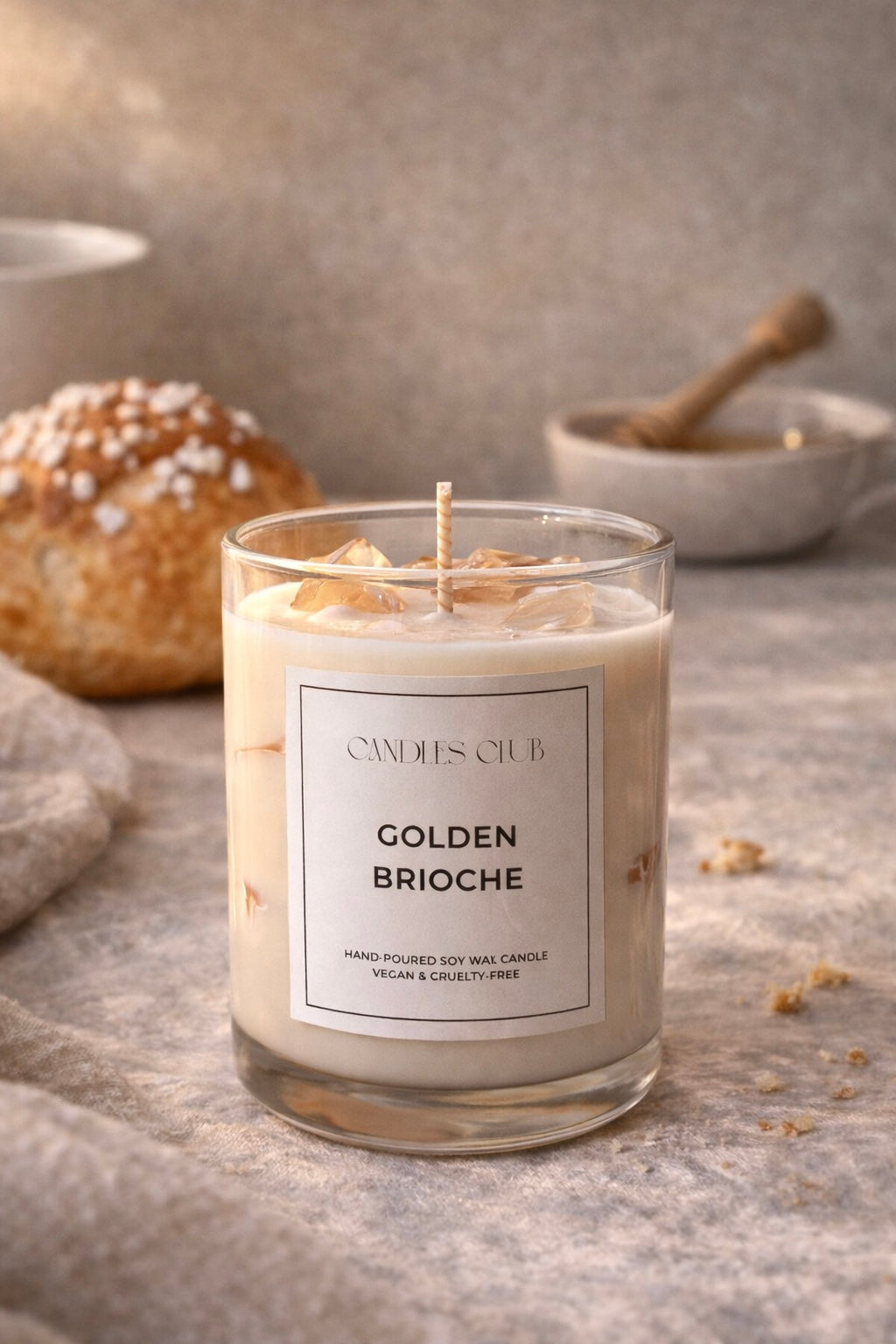 GOLDEN BRIOCHE - Bougie cire de soja & gel