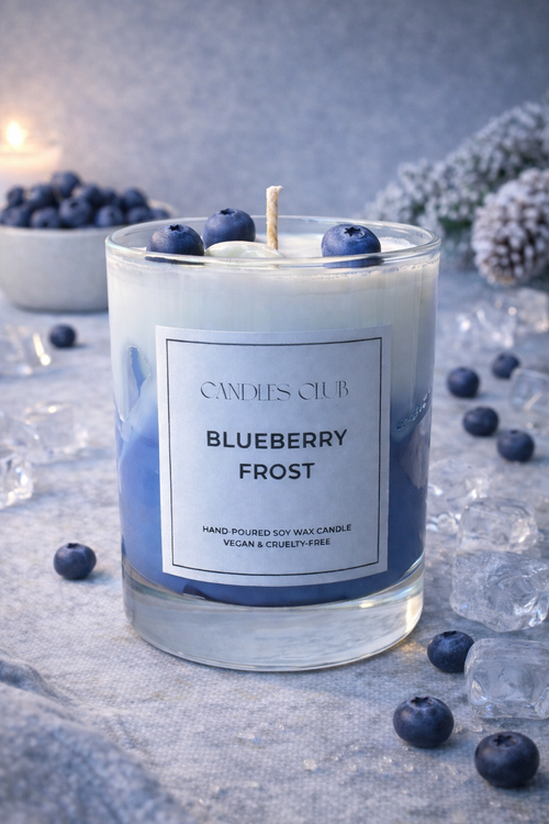 BLUEBERRY FROST - Bougie en cire de soja & cire gelée