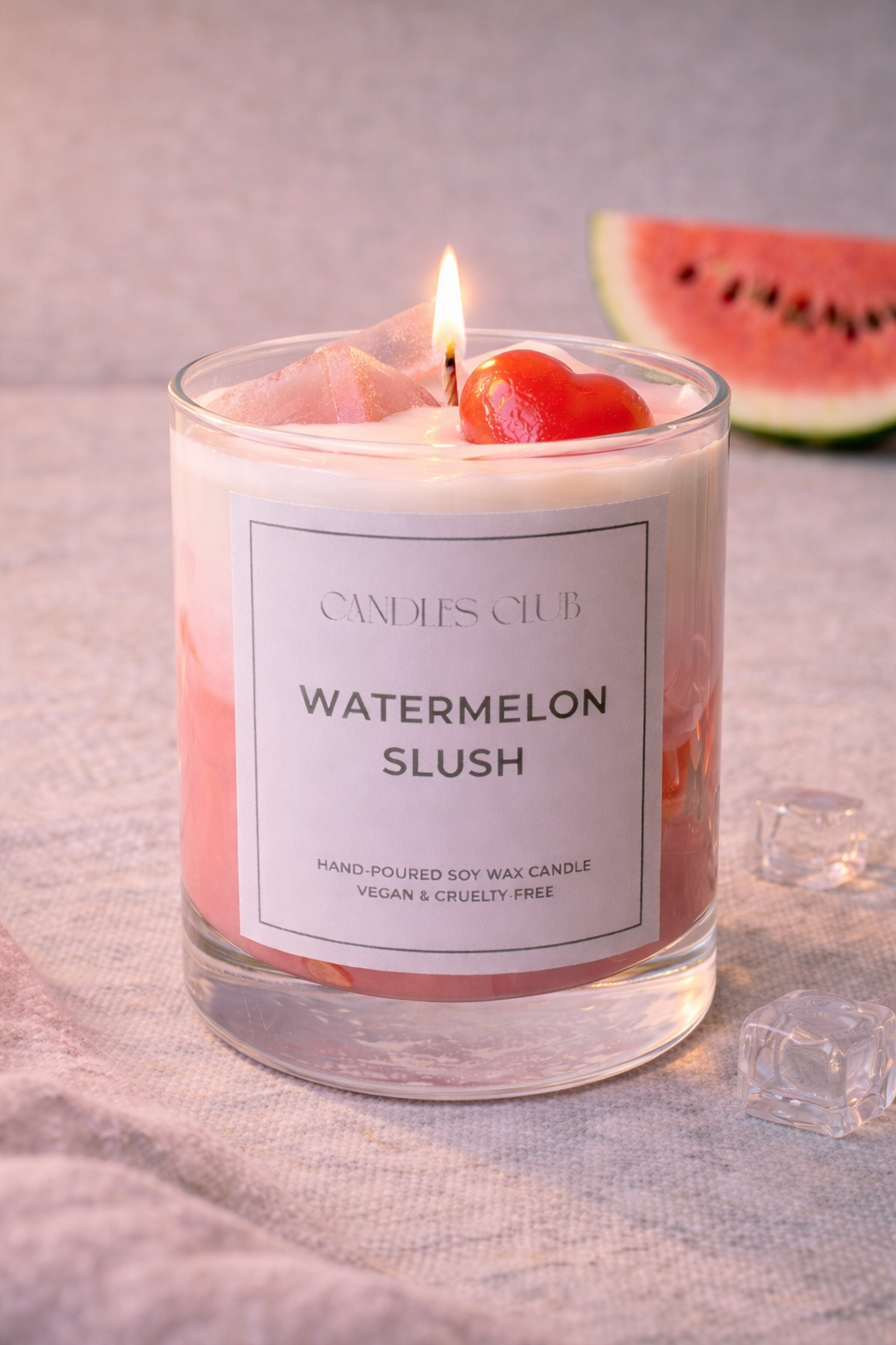 WATERMELON SLUSH - Bougie en cire de soja & cire gelée