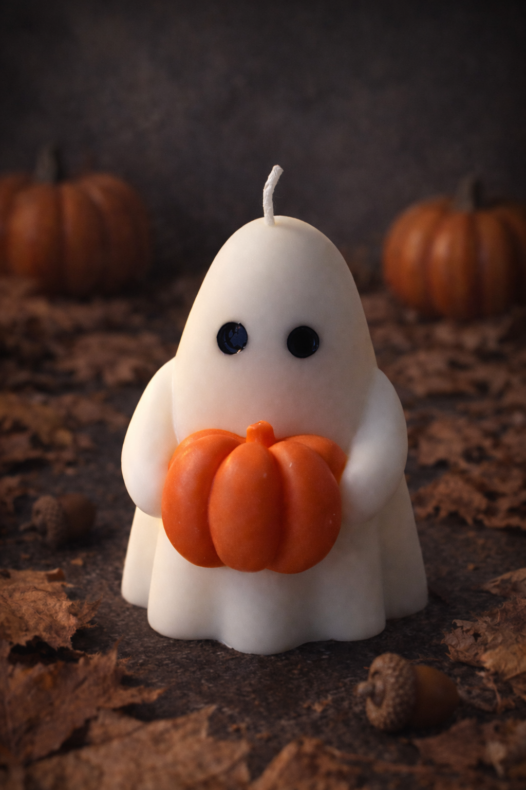 Petit fantôme d’Halloween en cire de soja