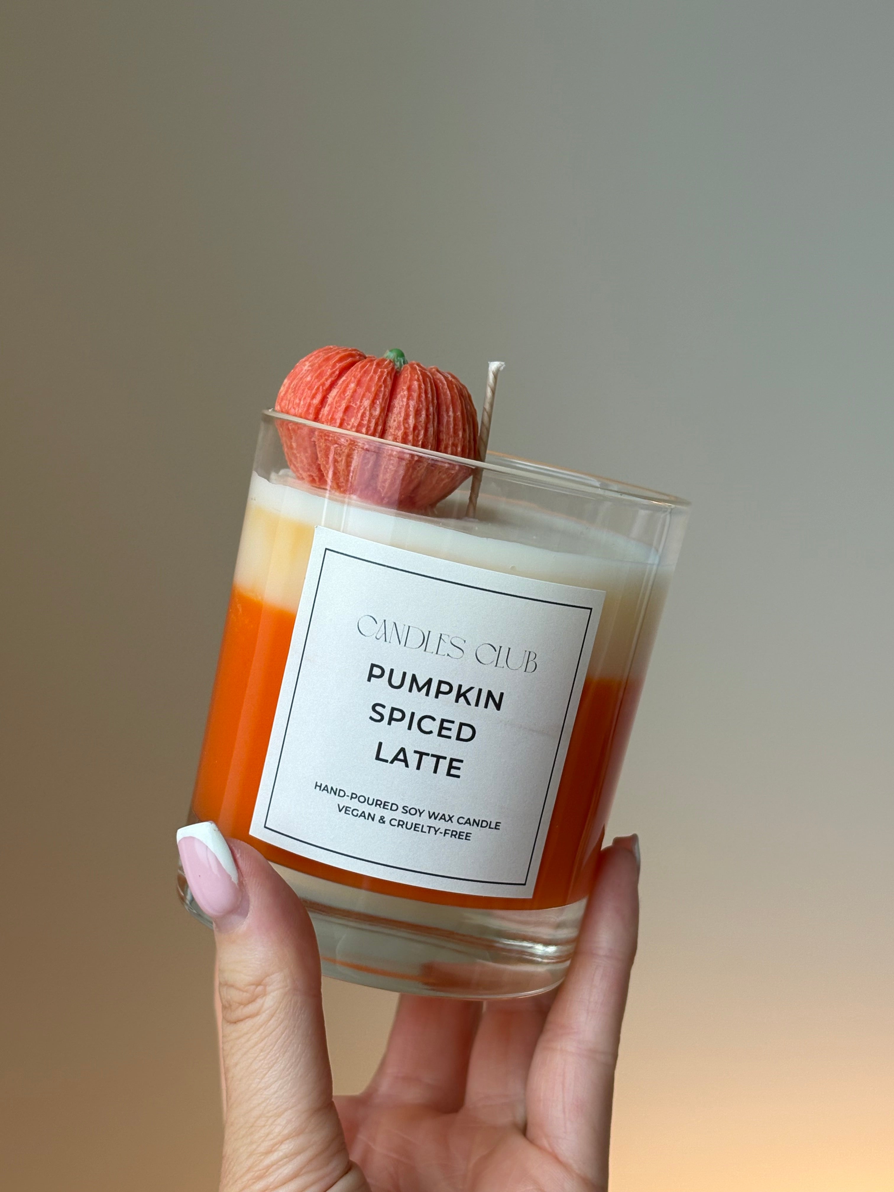 PUMPKIN SPICED LATTE - Bougie en cire de soja & cire gelée