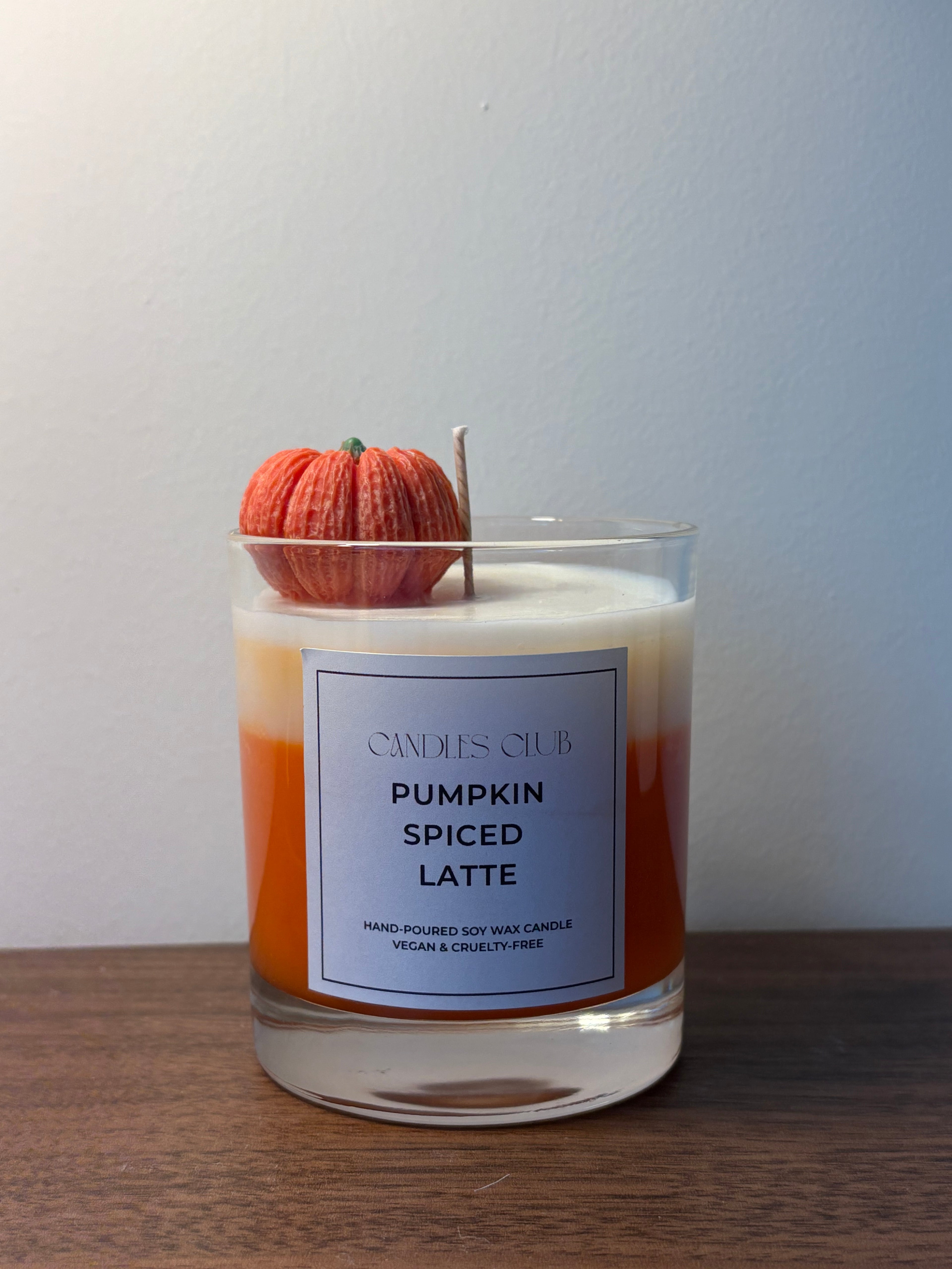 PUMPKIN SPICED LATTE - Bougie en cire de soja & cire gelée