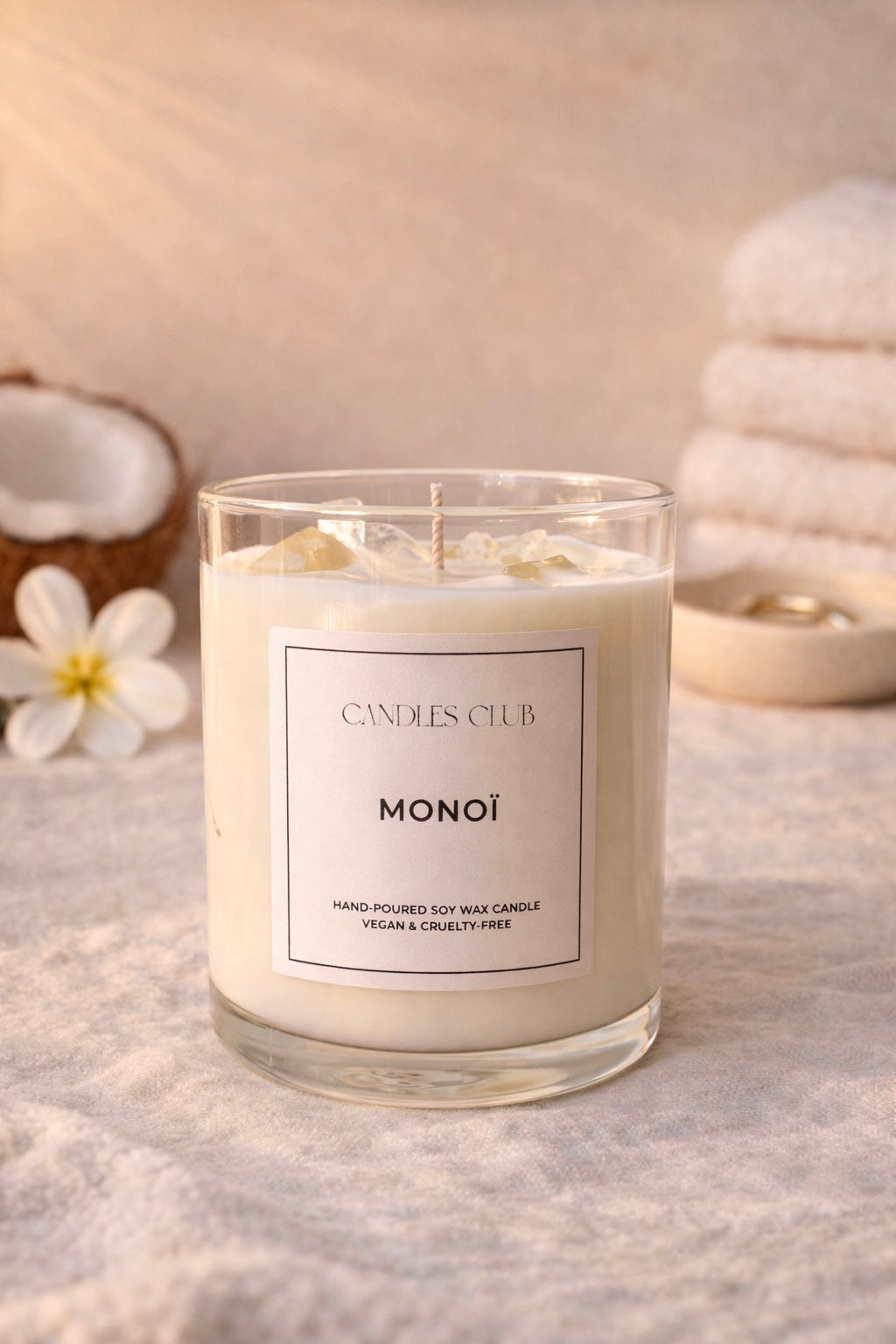 MONOÏ - Bougie parfumée cire de soja & gel