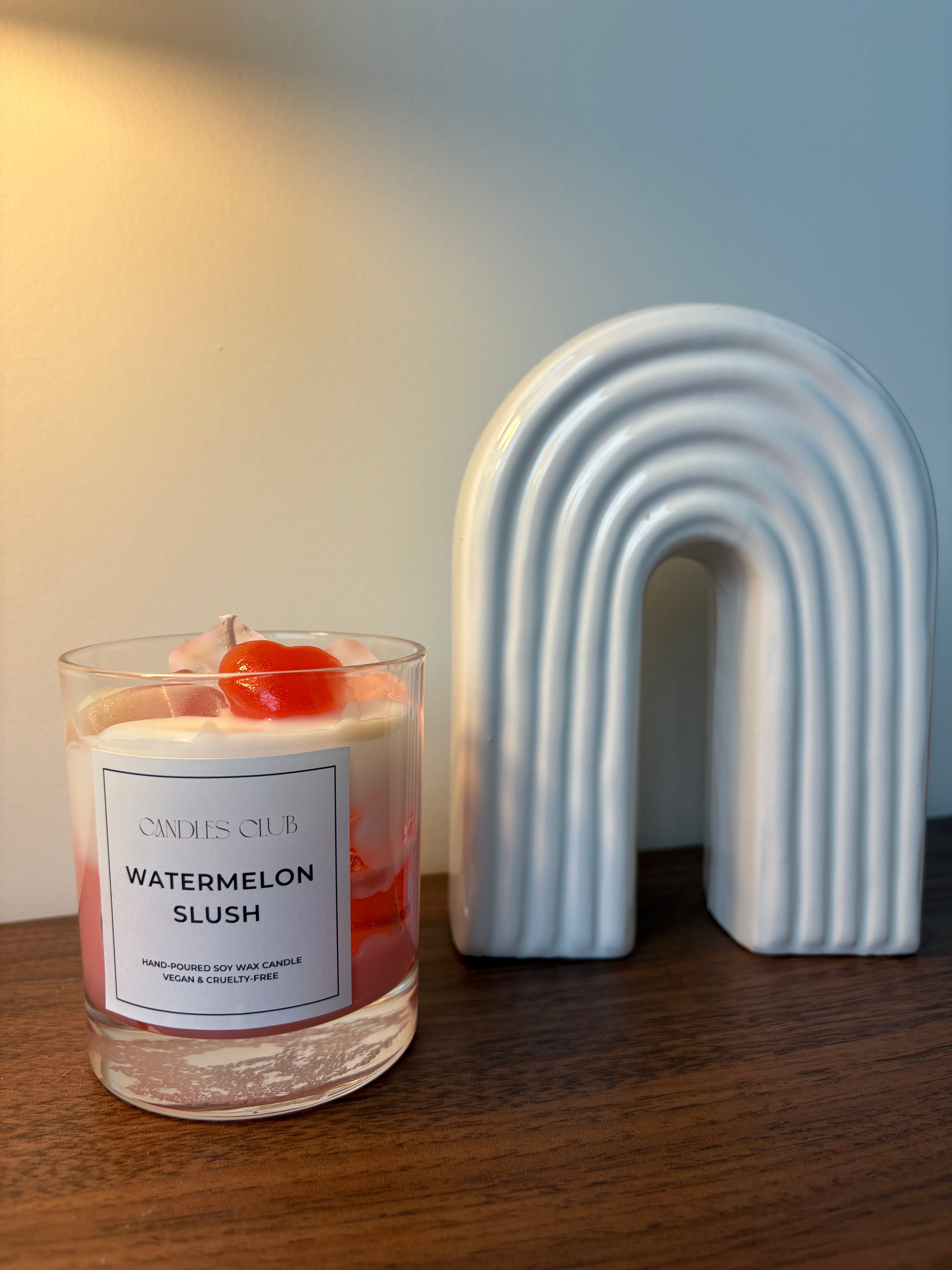 WATERMELON SLUSH - Bougie en cire de soja & cire gelée