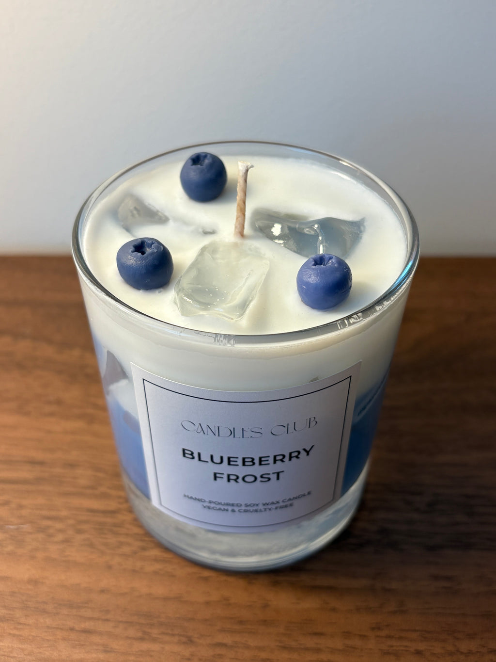 BLUEBERRY FROST - Bougie en cire de soja & cire gelée