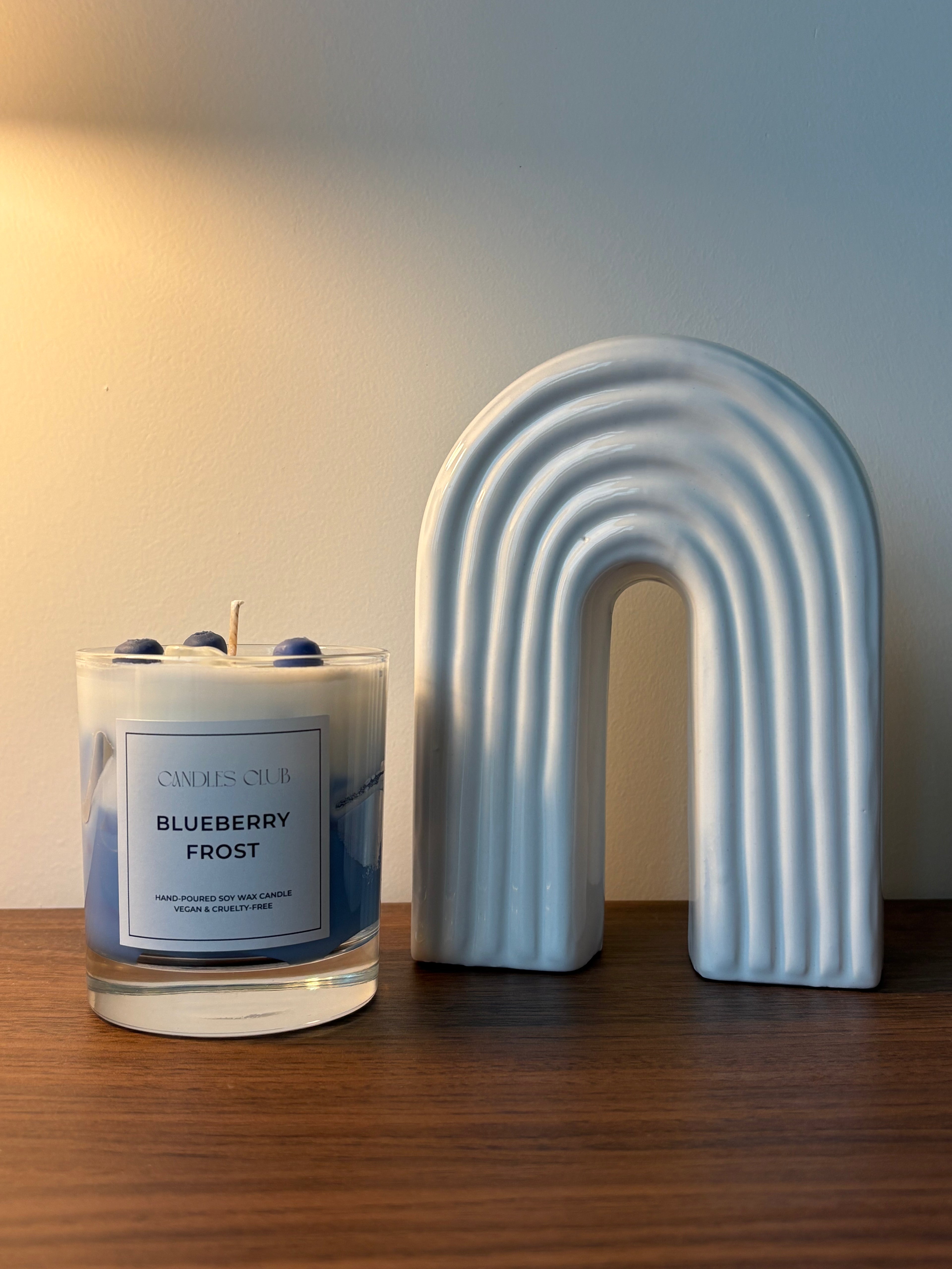 BLUEBERRY FROST - Bougie en cire de soja & cire gelée
