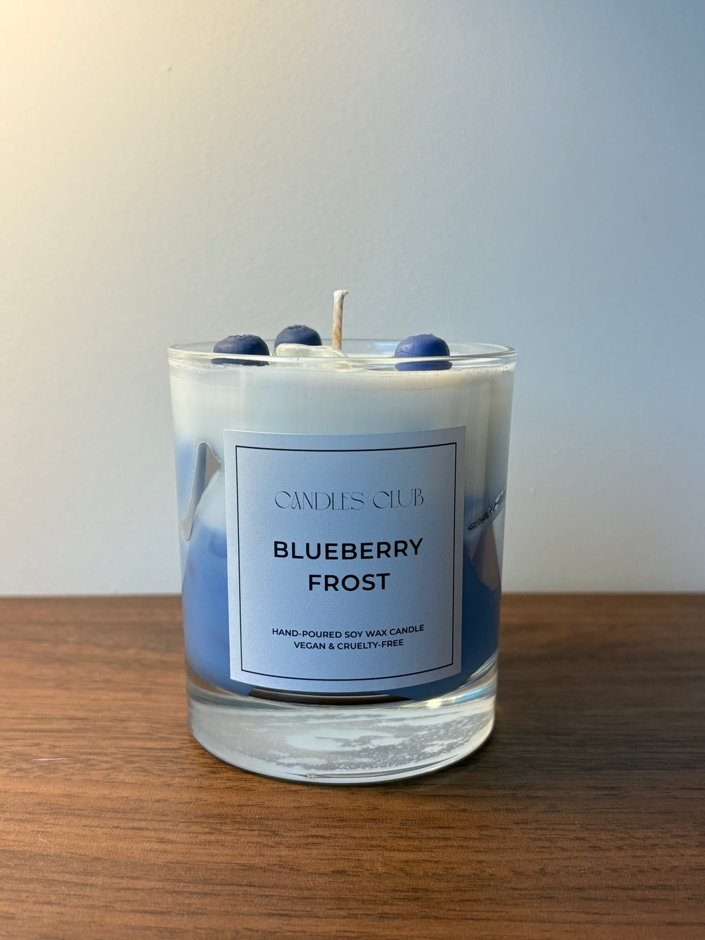 BLUEBERRY FROST - Bougie en cire de soja & cire gelée
