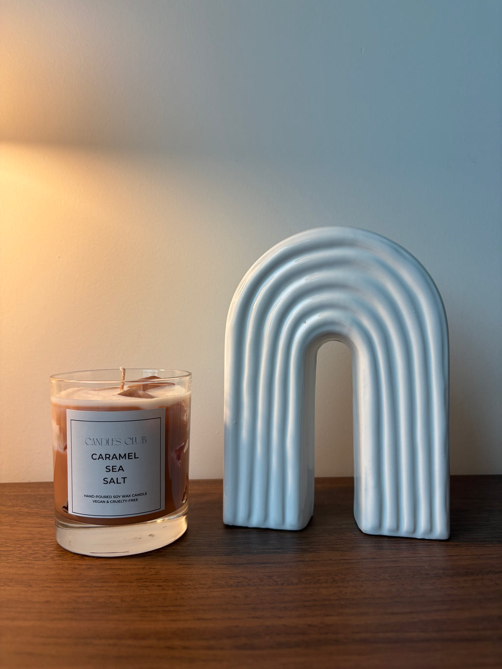 SALTED CARAMEL - Bougie en cire de soja & cire gelée