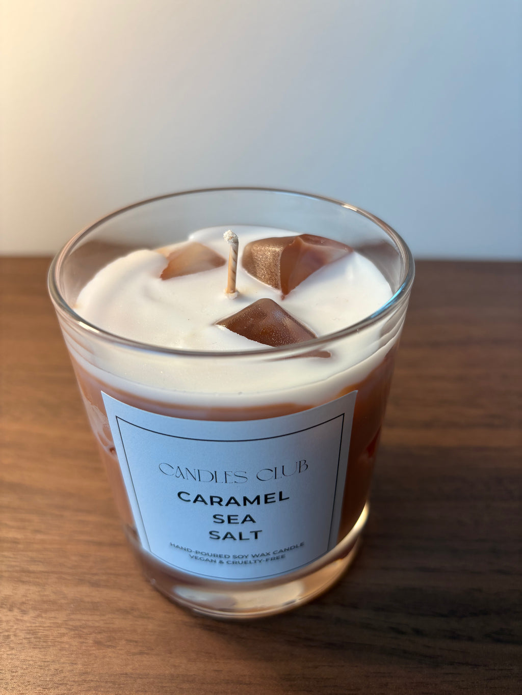 SALTED CARAMEL - Bougie en cire de soja & cire gelée