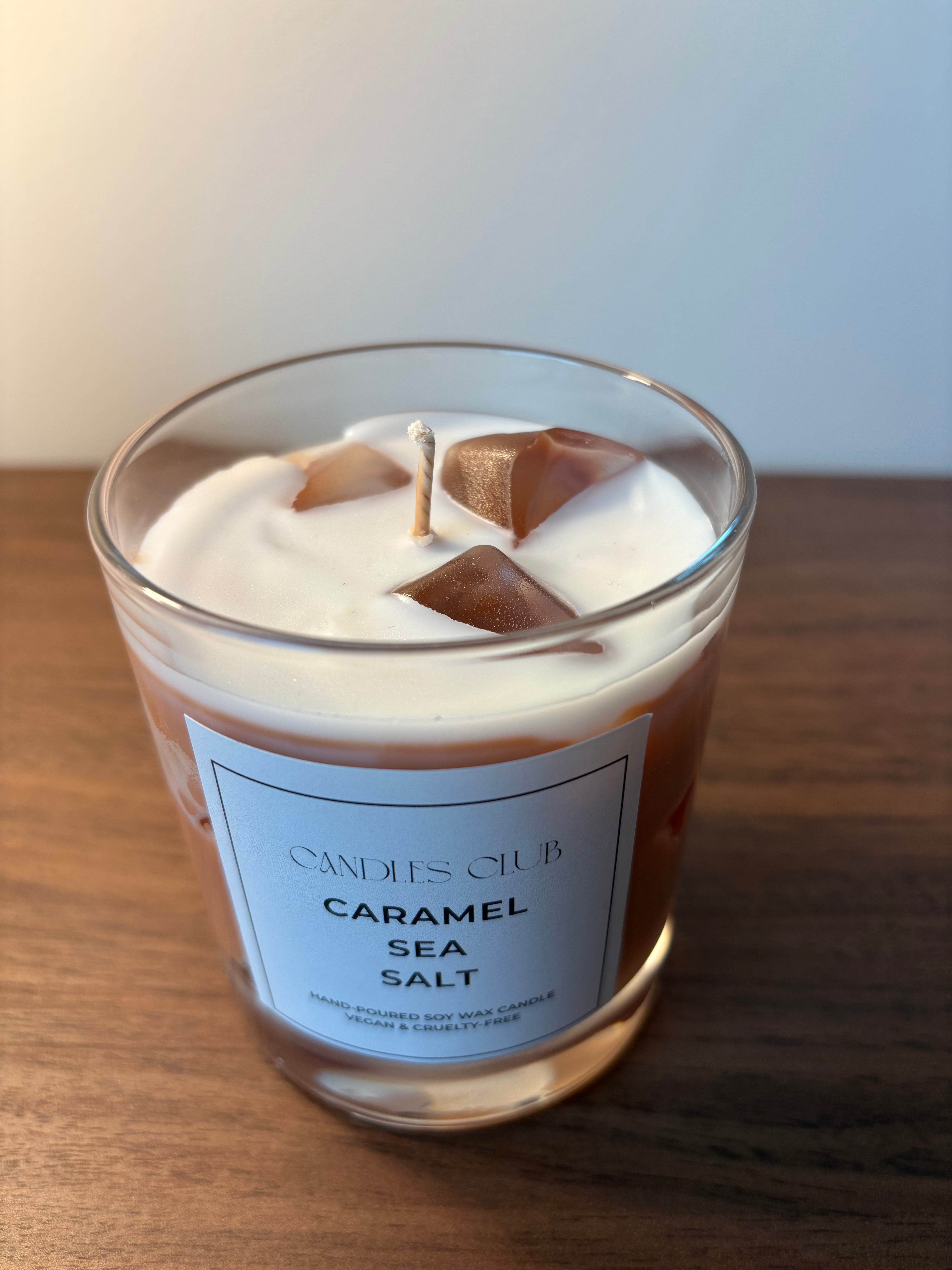 SALTED CARAMEL - Bougie en cire de soja & cire gelée