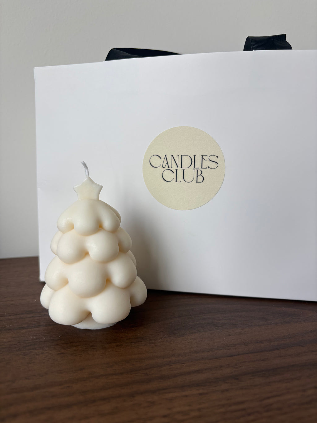 Bougie sapin de Noël avec étoile