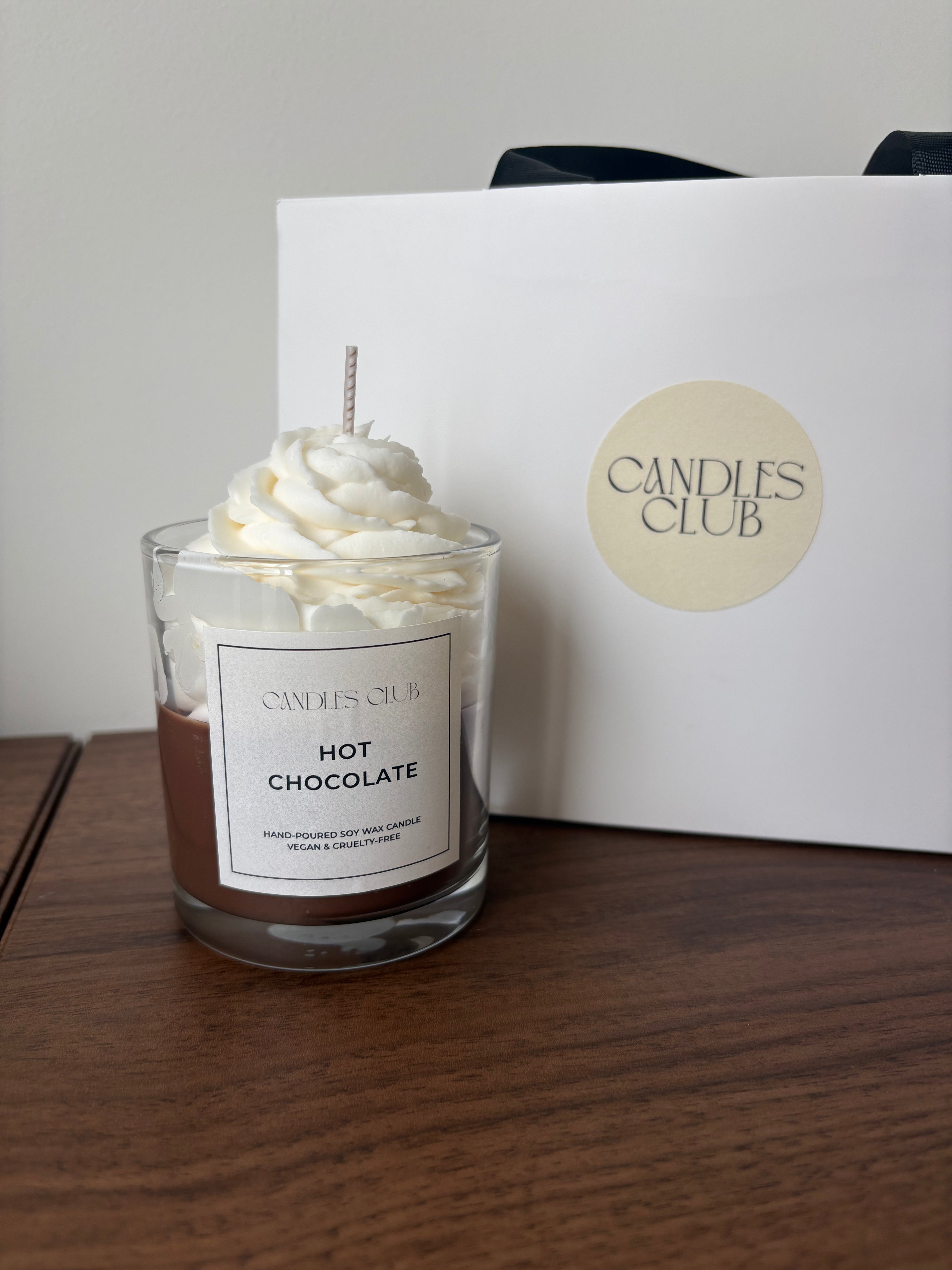 HOT CHOCOLATE - Bougie en cire de soja & cire gelée