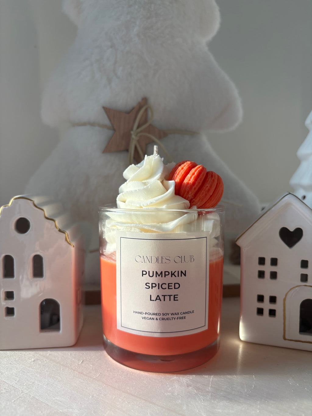 PUMPKIN SPICED LATTE - Bougie en cire de soja & cire gelée