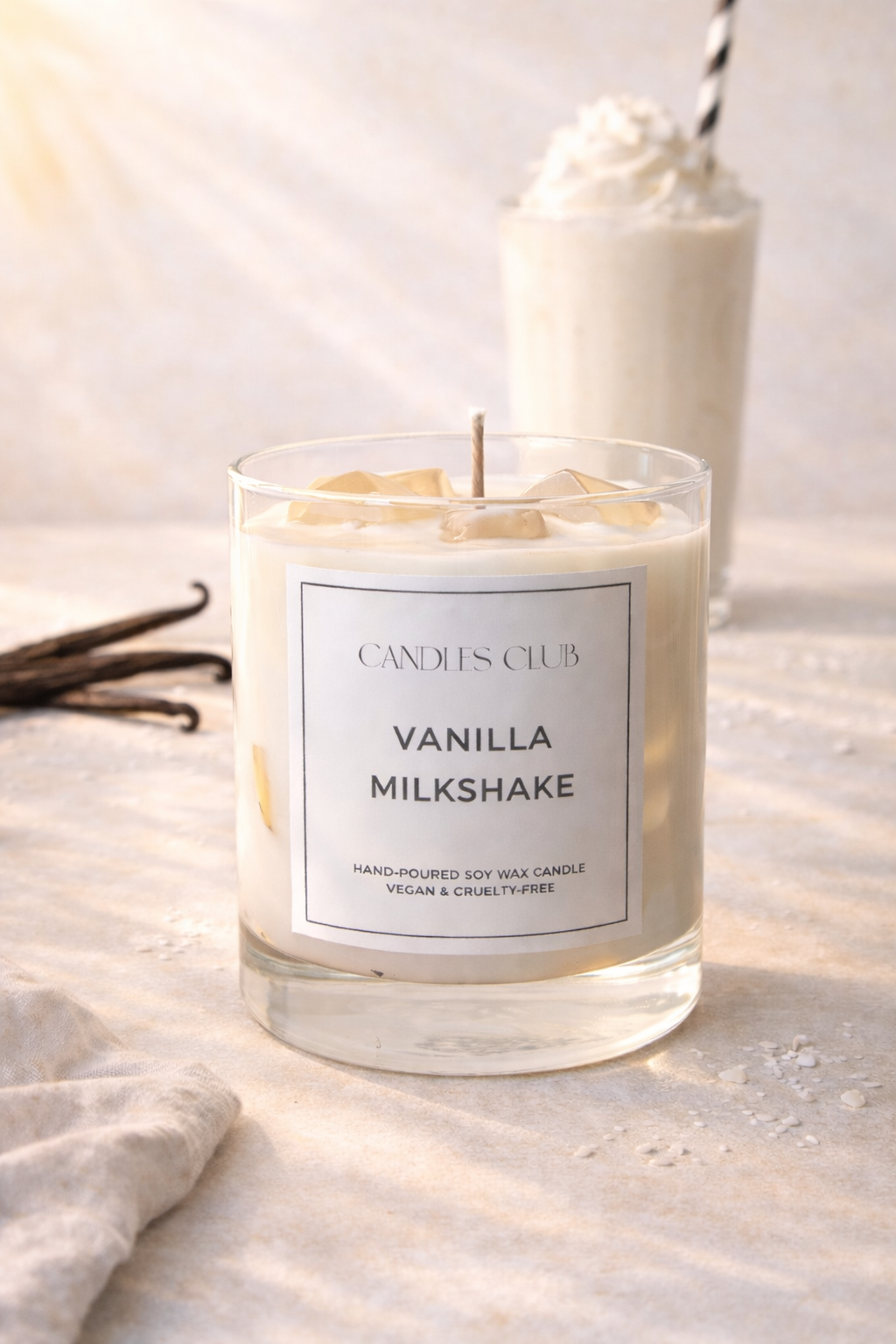 VANILLA MILKSHAKE - Bougie en cire de soja & cire gelée